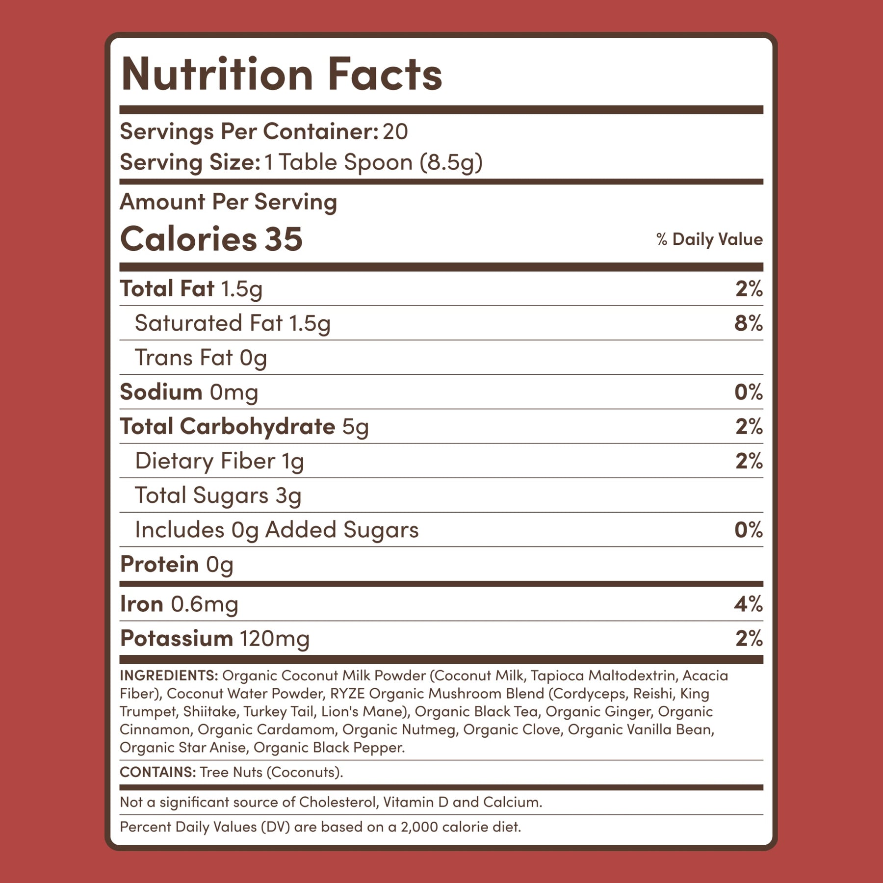 Mushroom Chai (1 Pack - 20 Servings) - JVO9