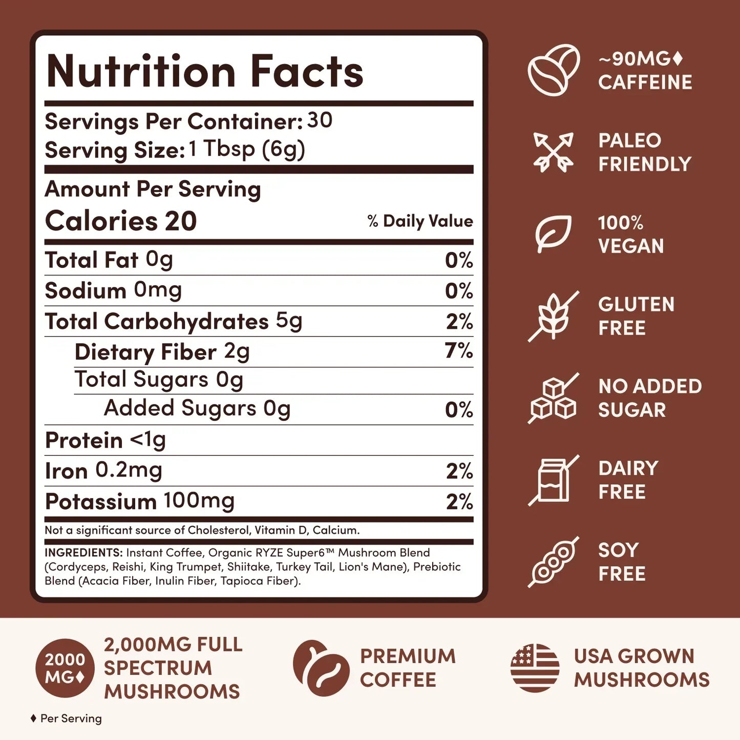 Mushroom Coffee Dark Roast Starter Kit 60 Servings - 8W4X