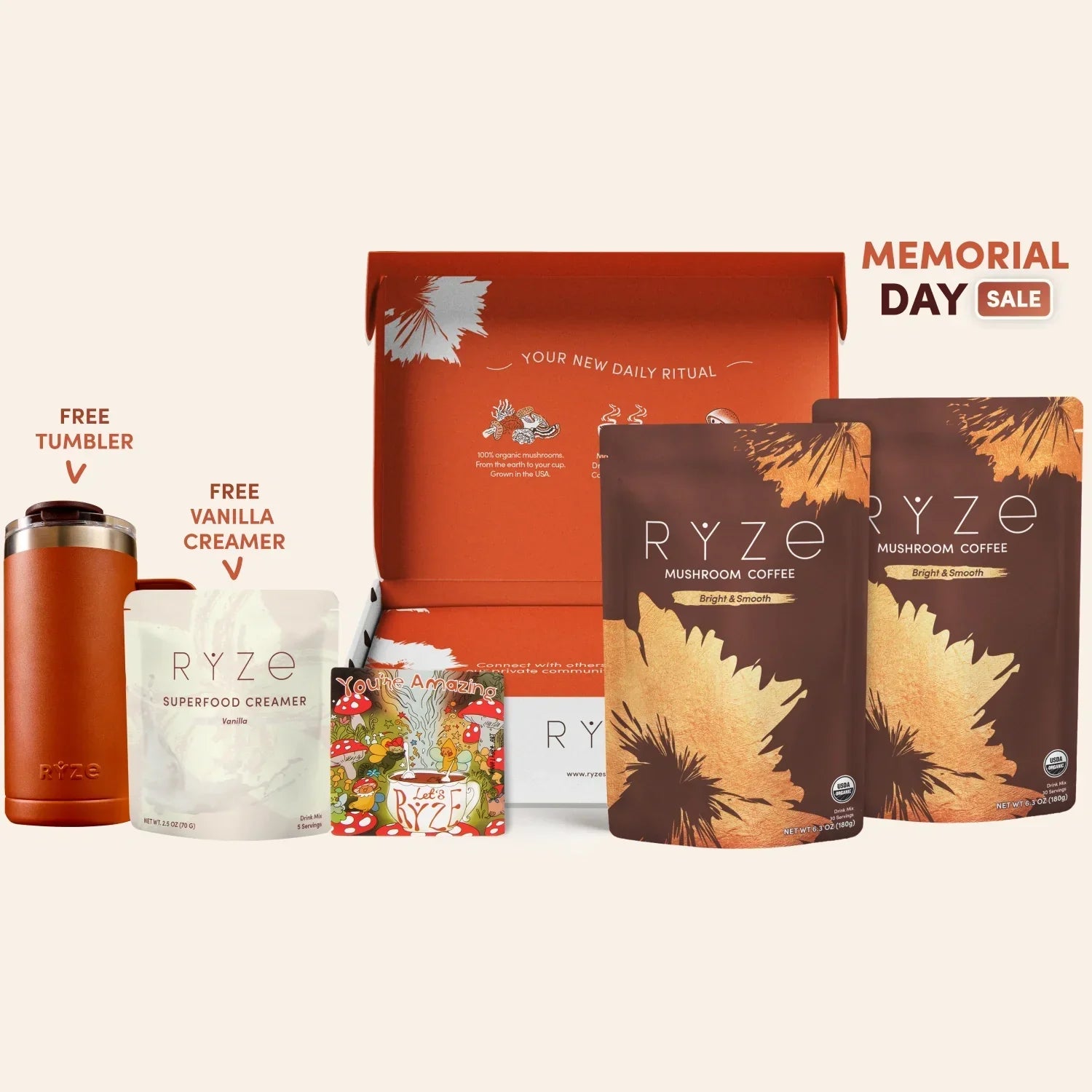 Mushroom Coffee Starter Kit 60 Serving - CU6B