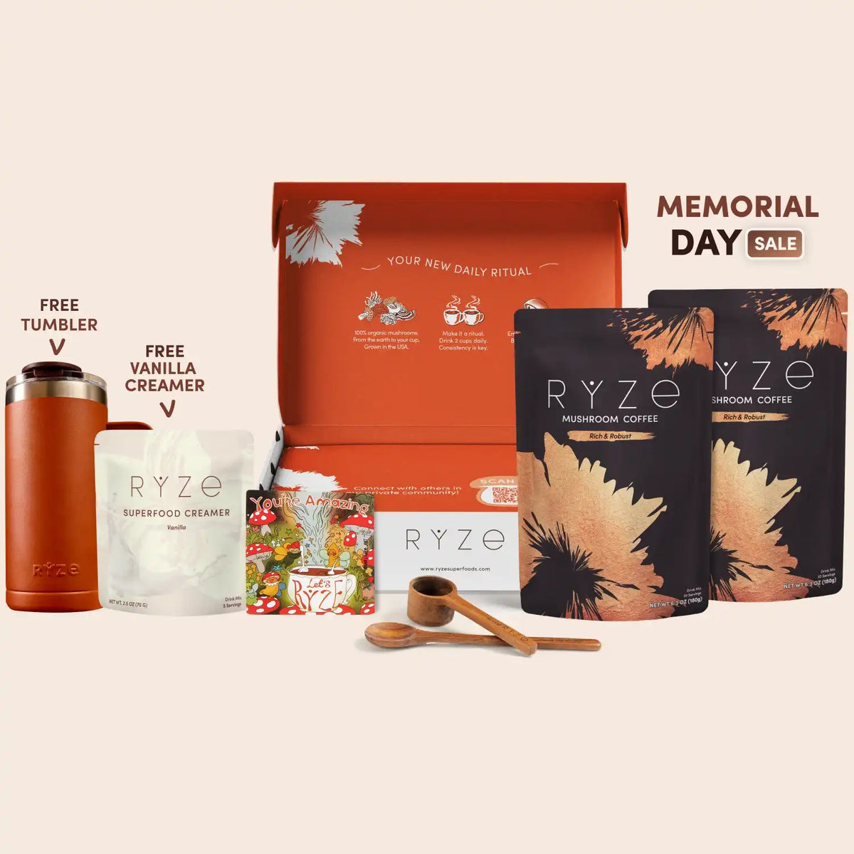Mushroom Coffee Dark Roast Starter Kit (60 servings) - LQ5X