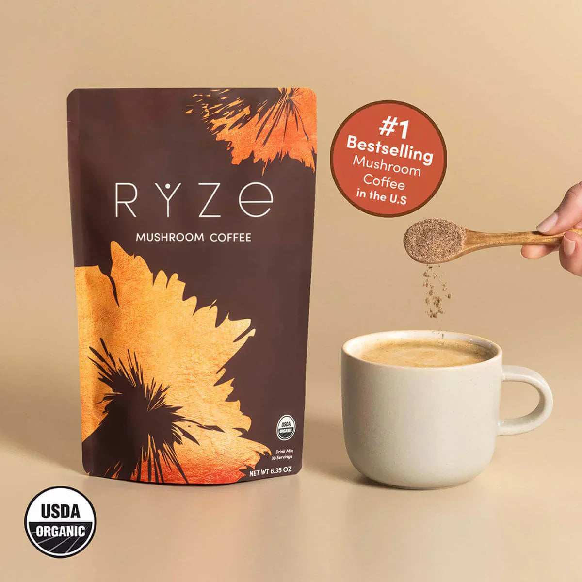 Mushroom Coffee (1 pack - 30 Servings) - AZR9