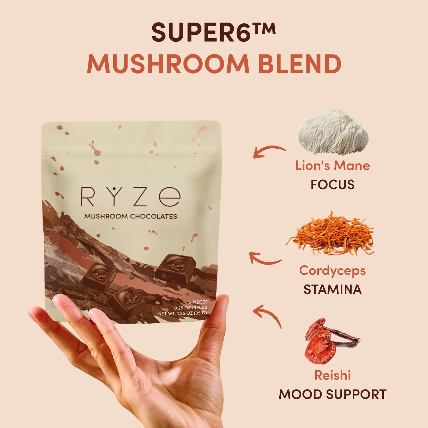 Mushroom Chocolates Rye (15 pieces) - 2XRZ