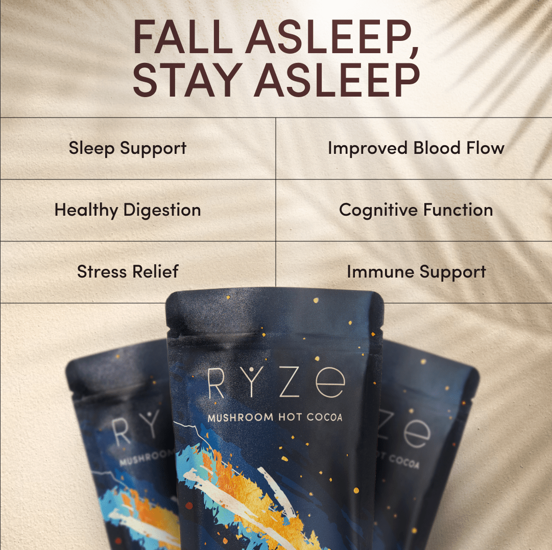 RYZE Hot Cocoa - with 6 Sleep Superfoods to Help Fall Asleep and Stay Asleep - HY7K