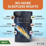 RYZE Hot Cocoa - with 6 Sleep Superfoods to Help Fall Asleep and Stay Asleep - HY7K