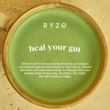RYZE Mushroom Matcha - with 6 Organic Adaptogenic Mushrooms Grown In USA and Ceremonial-Grade Japanese Matcha - W69L