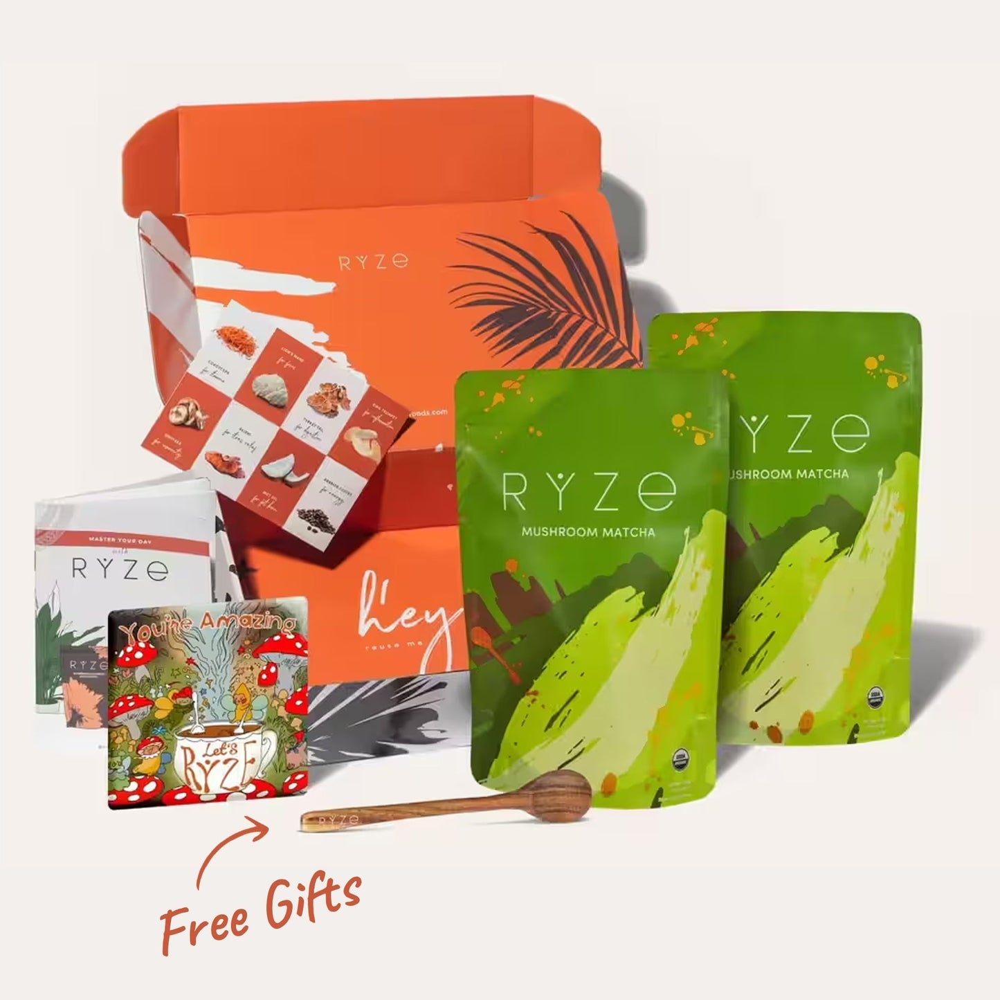 RYZE Organic Mushroom Matcha Starter Kit (60 servings) - K47B